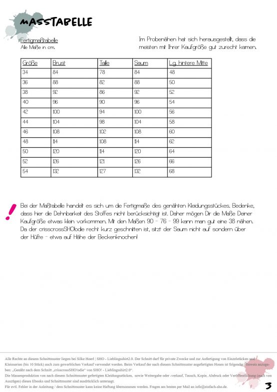 Update zum eBook SHO!rt Jacket - Schnitt Größen 50-54